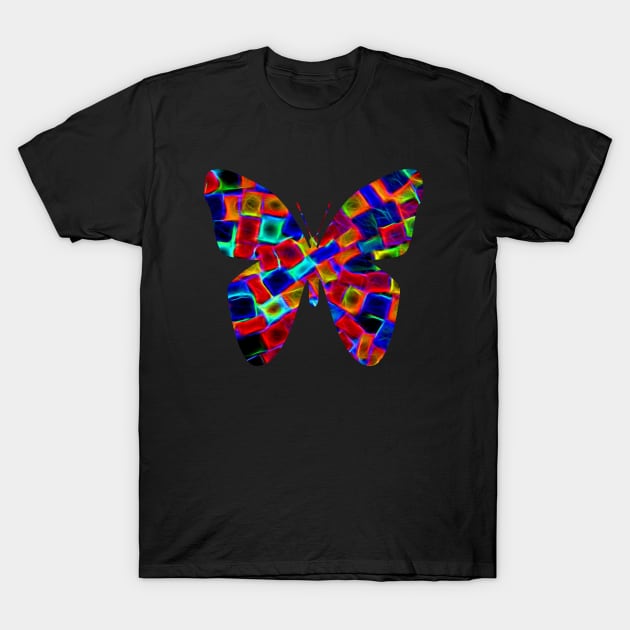 Neon Butterfly T-Shirt by LangleyDesigns